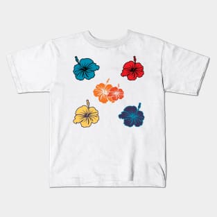 Colorful Hibiscus Kids T-Shirt